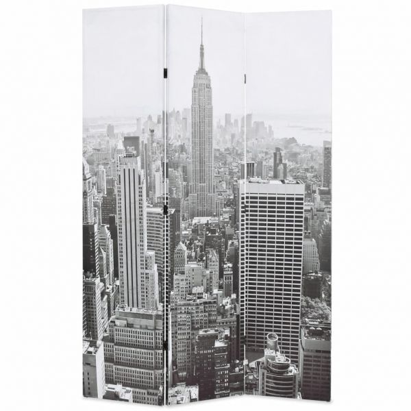 Ausgezeichnete Taranto Raumteiler klappbar 120 x 170 cm New York bei Tag Schwarz-Weiß