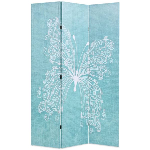 Zauberhafte Ancona Raumteiler klappbar 120 x 170 cm Schmetterling Blau