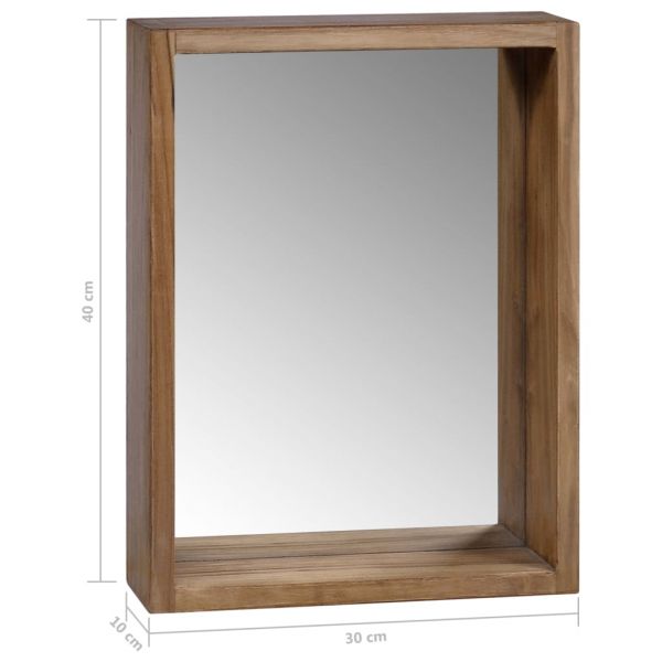 Grandiose Spiegelschrank 30x10x40 cm Massivholz Teak Aulnay-sous-Bois